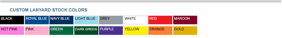 Custom Lanyard Stock Colors
