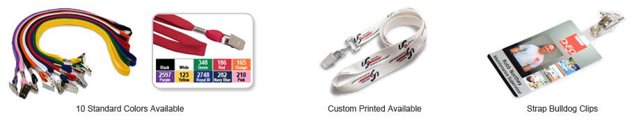 10 Colors of Lanyards, Customer Printed Lanyards, and Strap Clips