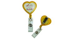 Heart Shaped Badge Reels