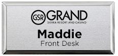 Name Tags - Executive Metal Frame w/ Personalization (0.75x2.75)