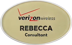 Fusion Oval reusable name badge
