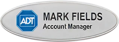 Fusion Thin Oval reusable name badge