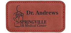 Leather Name Badges Dr Andrews