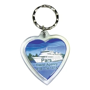 Clearance Item! Heart Clear Acrylic Keyring