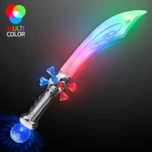 LED Flashing Curved Pirate Sword