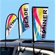 Car Wing Flag Hardware + Single Sided Print. | https://www.bestnamebadges.com