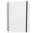 White Spiral Notebooks with Elastic Band | https://www.bestnamebadges.com