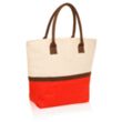 Two-Tone Jute Beach Tote Bags | https://www.bestnamebadges.com
