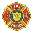 Firefighter Patch Temporary Tattoo | https://www.bestnamebadges.com