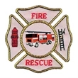 Fire Rescue Patch Temporary Tattoo | https://www.bestnamebadges.com