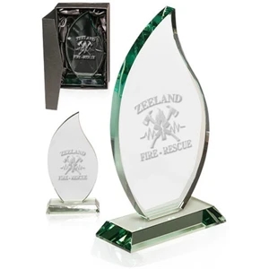 Jade Flame Glass Awards | https://www.bestnamebadges.com