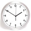 10"  Brushed Metal Wall Clock | https://www.bestnamebadges.com