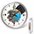 Bridge 14" Brushed Metal Analog Wall Clock | https://www.bestnamebadges.com