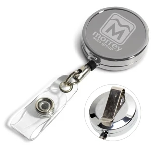 Dublin-Chrome-LZ-30-Cord-Solid-Metal-Retractable-Badge-Reel