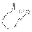 West Virginia State Magnet | https://www.bestnamebadges.com