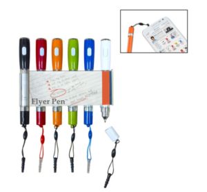 Retractable Banner LED Flashlight Pen