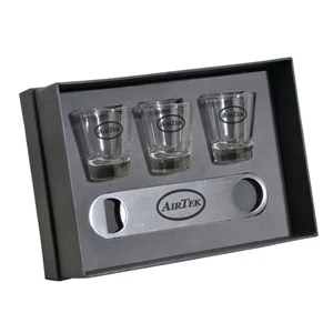 The Nordic Speed Opener & Shot Glass Gift Set | https://www.bestnamebadges.com