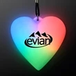 LED Deco Heart Necklace on Black String Lanyard | https://www.bestnamebadges.com