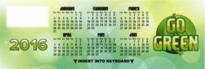 Go Green Keyboard Calendar