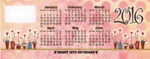 Flower Pots Keyboard Calendar