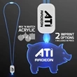 LED Neon Lanyard with Acrylic Pig Pendant | https://www.bestnamebadges.com