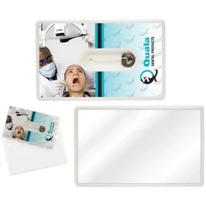 Credit Card Style Dental Floss with Mirror | https://www.bestnamebadges.com