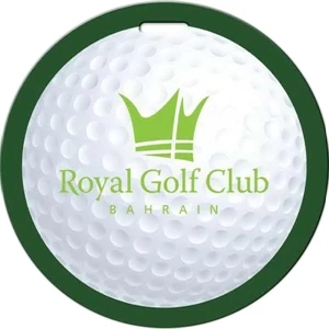 Golf Ball Shaped Luggage Tag | https://www.bestnamebadges.com