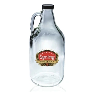 64 oz. Clear Glass Beer Growlers | https://www.bestnamebadges.com