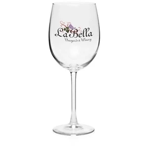 19 oz. ARC Cachet White Custom Etched Wine Glasses | https://www.bestnamebadges.com