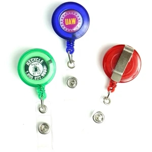 Round Retractable badge Holder | https://www.bestnamebadges.com