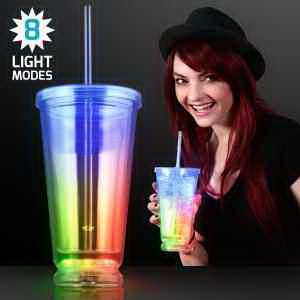 Light Up Multicolor Deluxe Double Wall Tumblers