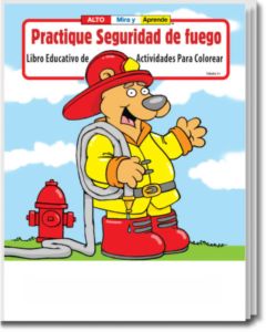 Practice Fire Safety Spanish Coloring and Activity Book