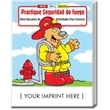 Practice Fire Safety Spanish Coloring and Activity Book | https://www.bestnamebadges.com