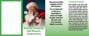 Holiday Shopping Gift Planner Pocket Pamphlet