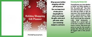 Holiday Shopping Gift Planner Pocket Pamphlet