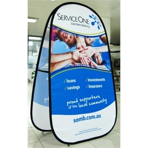 Pop-Screen. A-Frame Banners  OVAL 59' x 59'