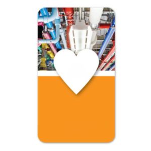 Full Color Screen Cleaner Sticker - Heart Shape