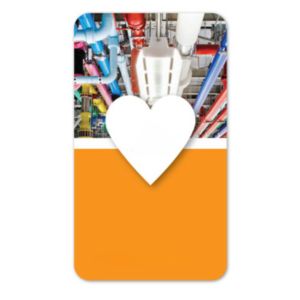 Full Color Screen Cleaner Sticker - Heart Shape