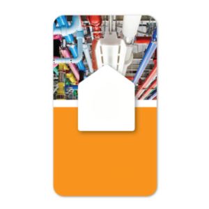 Full Color Screen Cleaner Sticker - House Shape