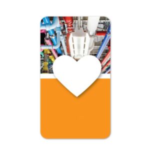 Full Color Screen Cleaner Sticker - Heart Shape