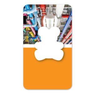 Full Color Screen Cleaner Sticker - Bear Shape