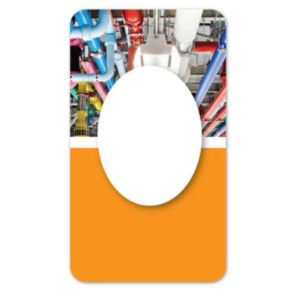 Full Color Screen Cleaner Sticker - Oval Shape