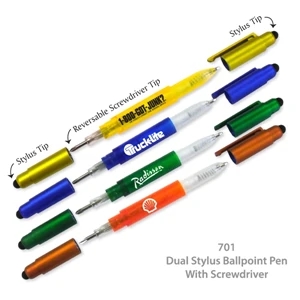 Screwdriver Tips Custom Pen Tool With Dual Stylus