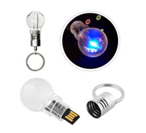 LED Lightbulb USB Flashdrive with Keyring