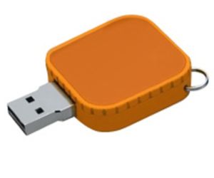 Square Twist Flashdrive with Key Ring