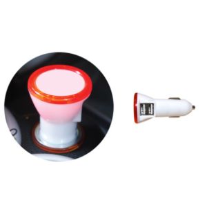 Dual Port USB Car Charger Adapter - Lights Up