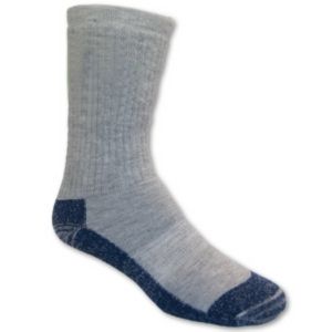 Wool Outdoor Crew Socks with Knit In Design