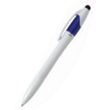 White Barrel European Ballpoint Pen w/ 3 Ink Colors & Stylus | https://www.bestnamebadges.com