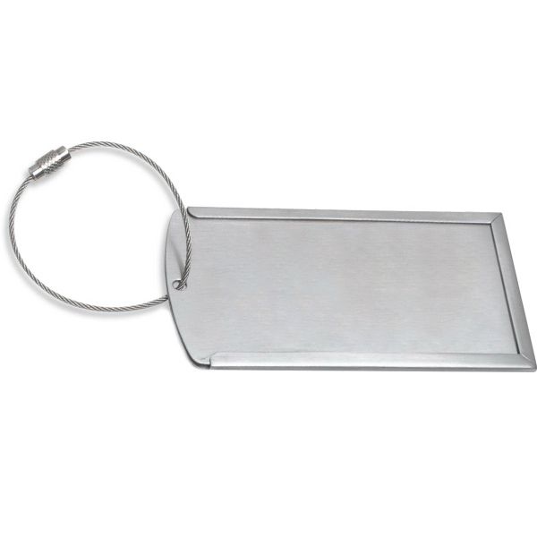 Prestige Brushed Metal Luggage Bag Tag