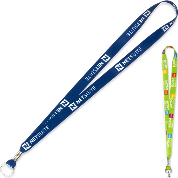 3/4" Super Soft Polyester Multi-Color Sublimation Lanyard